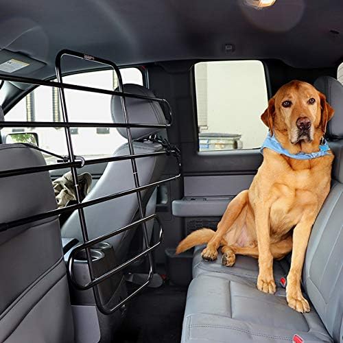 Original Car, SUV, Truck Dog Barrier: Adjustable Universal for All Vehicles - Moves with Your Vehicle Seats. Tilt. Slide. Recline. Easy Install - Strong Metal Tubing Gate Pet Divider