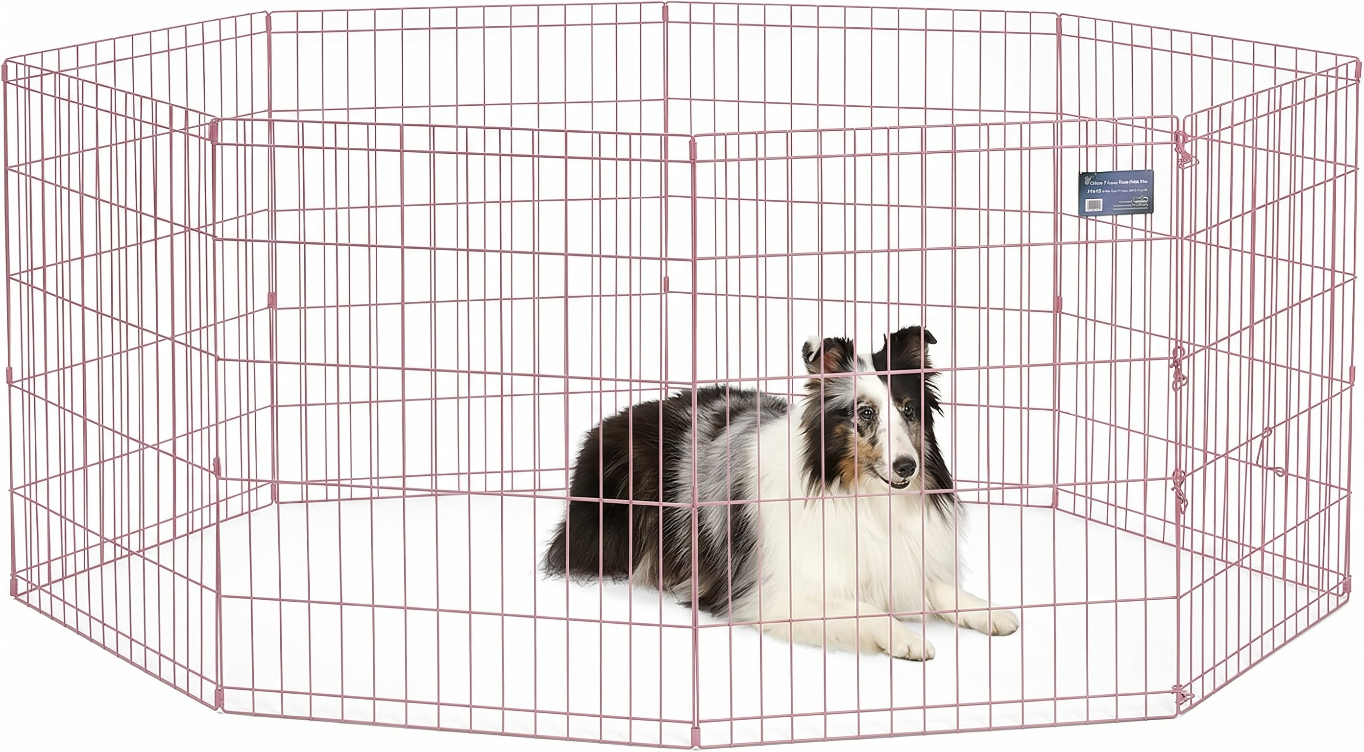 Freepet Folding Metal Puppy / Dog Exercise Pen, Indoor/Outdoor Playpen with  Door